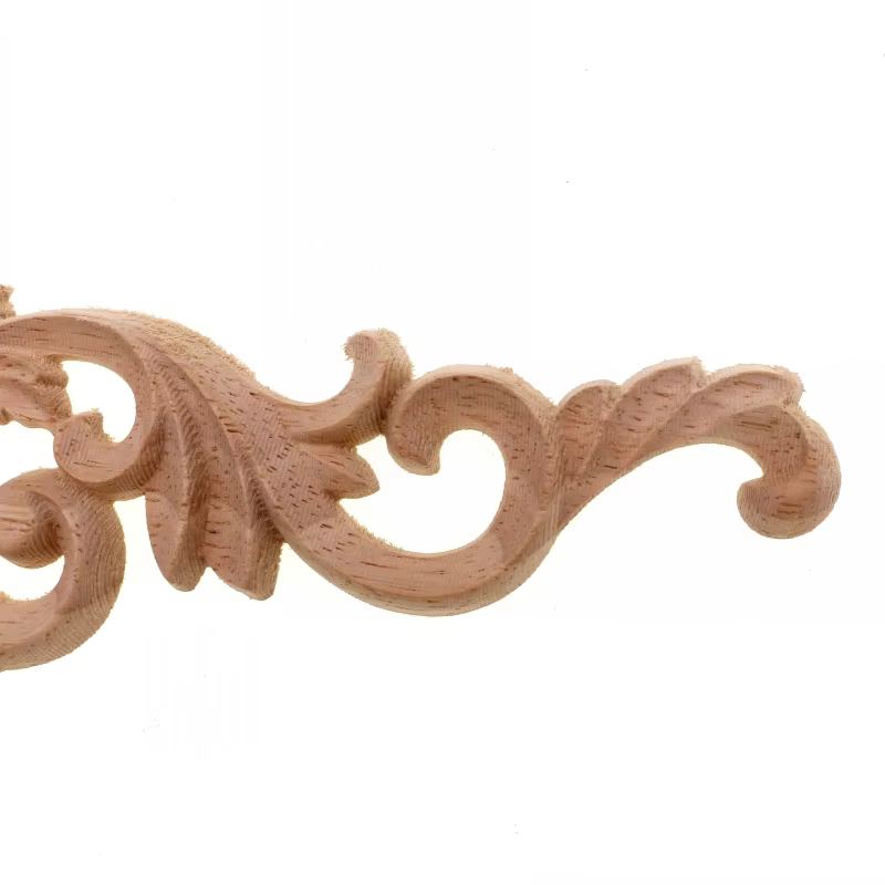 RUNBAZEF – fleur d'angle sculptée en bois véritable