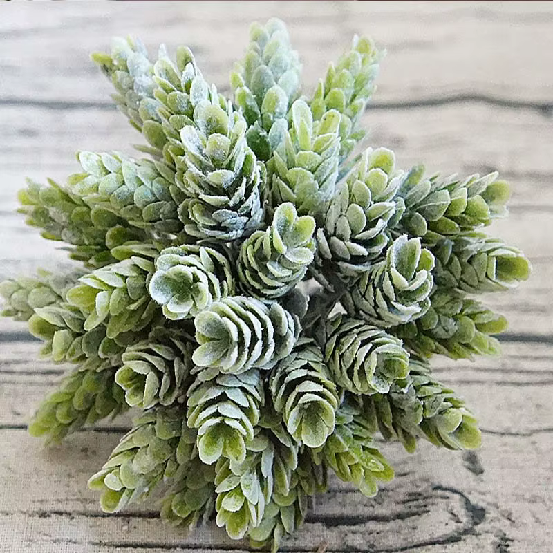 30 pièces/lot fausse plante verte fleurs artificielles en plastique bon marché pour la maison Table décorative mariage noël bricolage bonbons boîte-cadeau