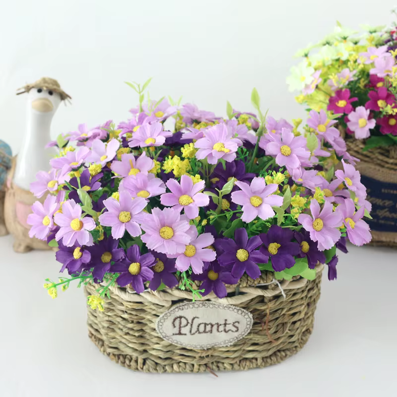 JAROWN Simulation fleur petite marguerite 7 branches Cosmos fausse