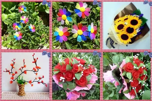 InjFlowers pour la décoration de la maison, bas en nylon bricolage, fleurs exécutives en nylon, décoration de mariage, 5 pièces, 36 couleurs