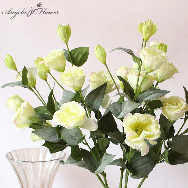 Eustoma-Fleurs artificielles pour fenêtre de maison