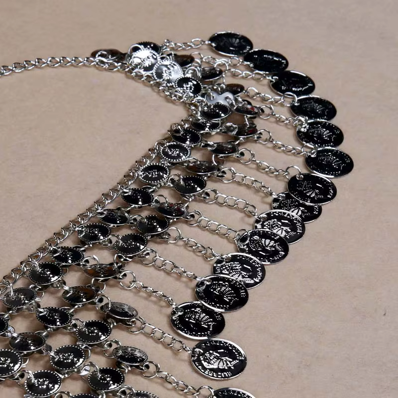 JODancer-Ceinture de taille triangulaire avec pièce de monnaie, accessoires de danse du ventre, ornement de danse financière, JOMetal