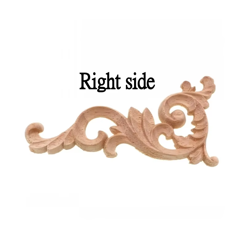 RUNBAZEF – fleur d'angle sculptée en bois véritable