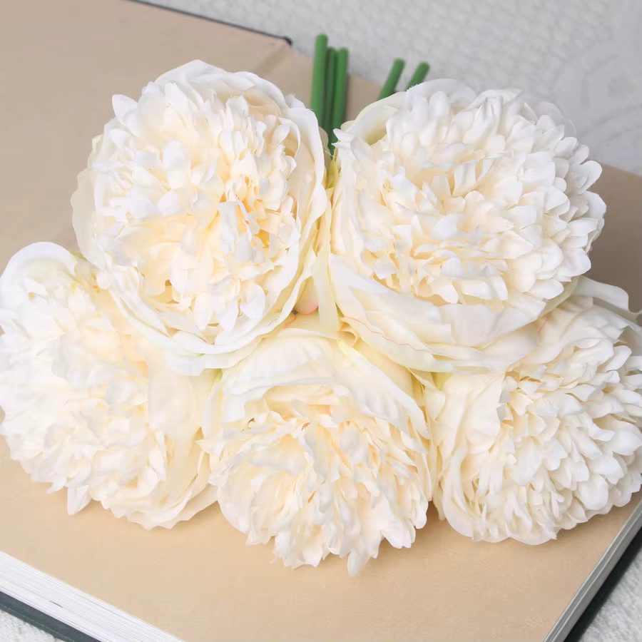 InjFlowers-Pivoine Artificielle Blanche