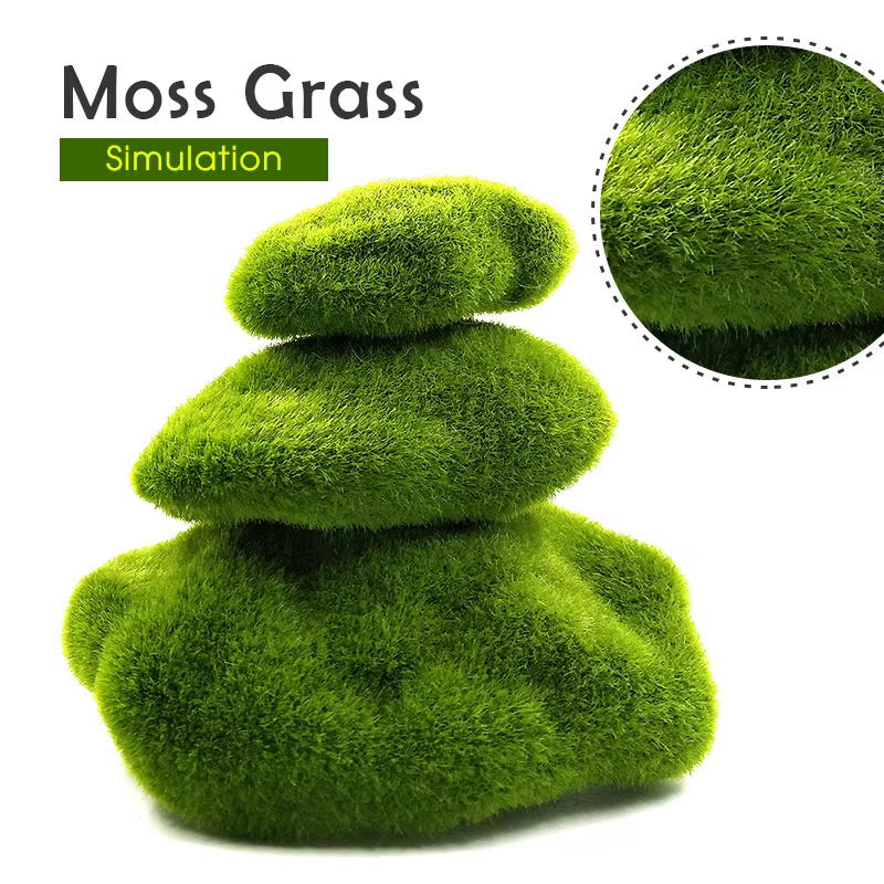 Plantes de mousse d'herbe artificielle verte