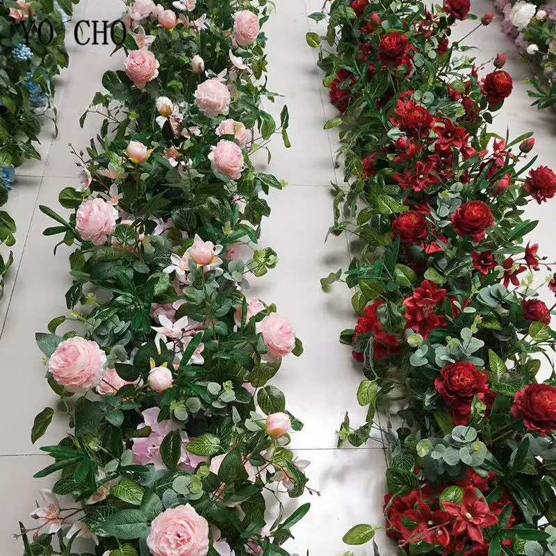 Balance CHO-Fleurs Artificielles Pivoines Blanches et Jaunes