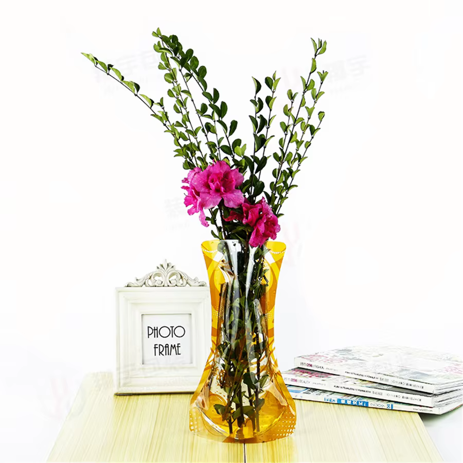 Vase à fleurs pliable en PVC écologique