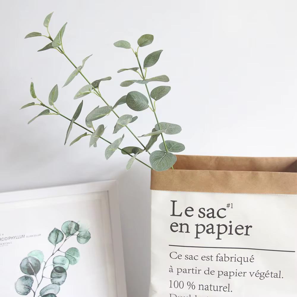 Feuilles d'eucalyptus artificielles vertes