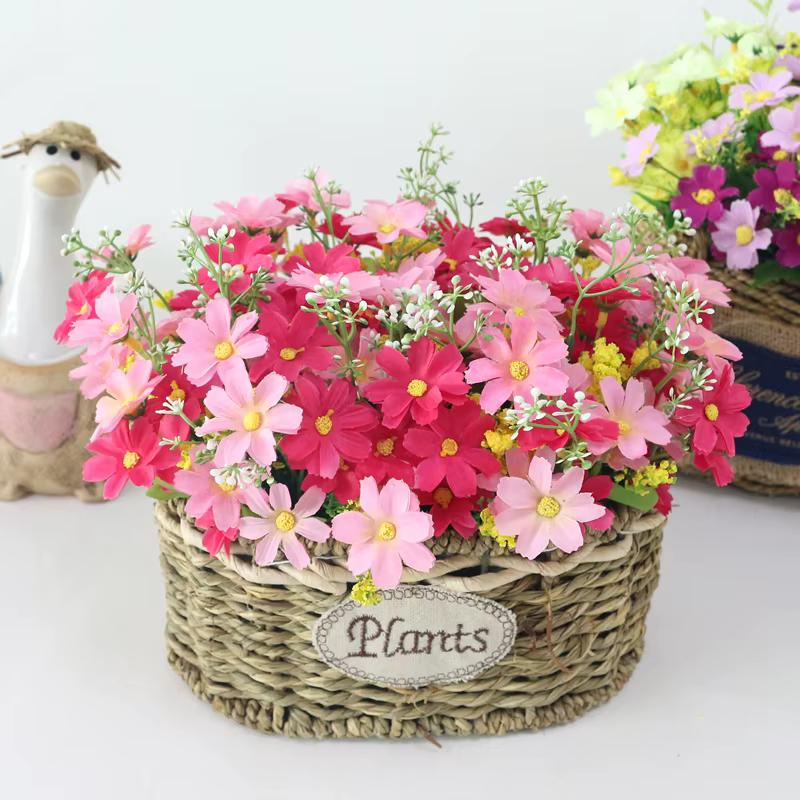 JAROWN Simulation fleur petite marguerite 7 branches Cosmos fausse