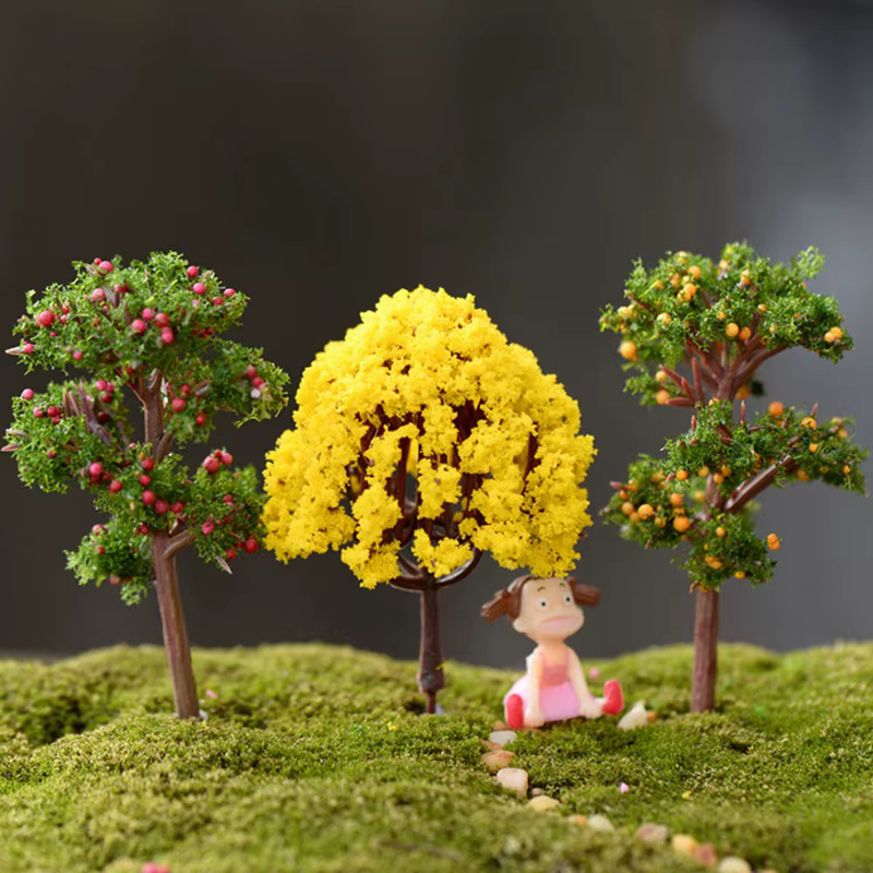 Mini ornements de jardin en résine