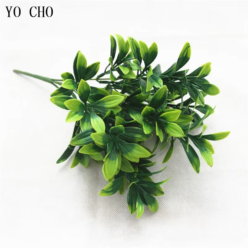 Plantes artificielles vertes à 7 Branches