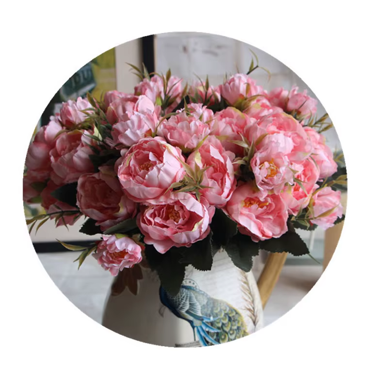 Mini pivoine européenne en soie