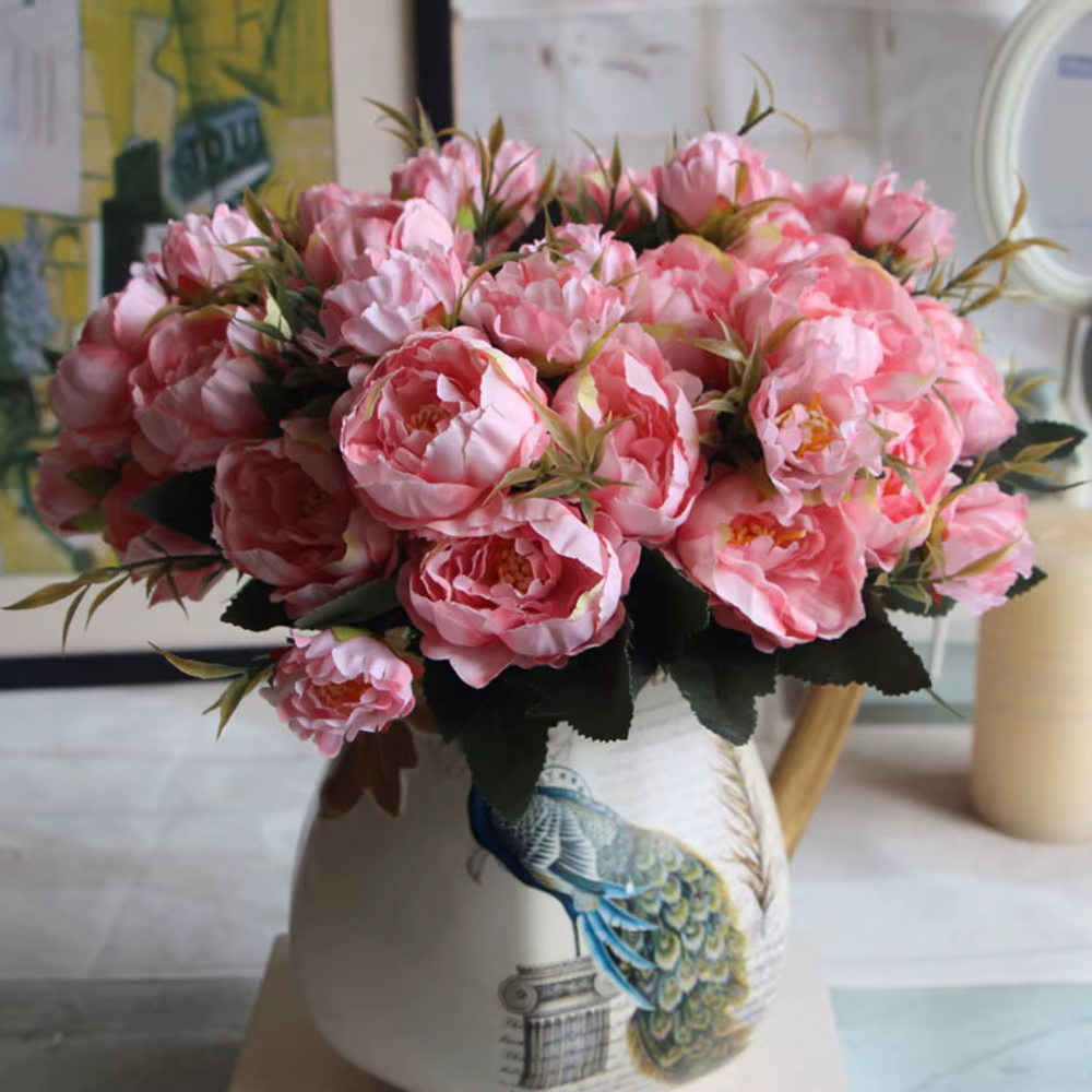 Mini pivoine européenne en soie