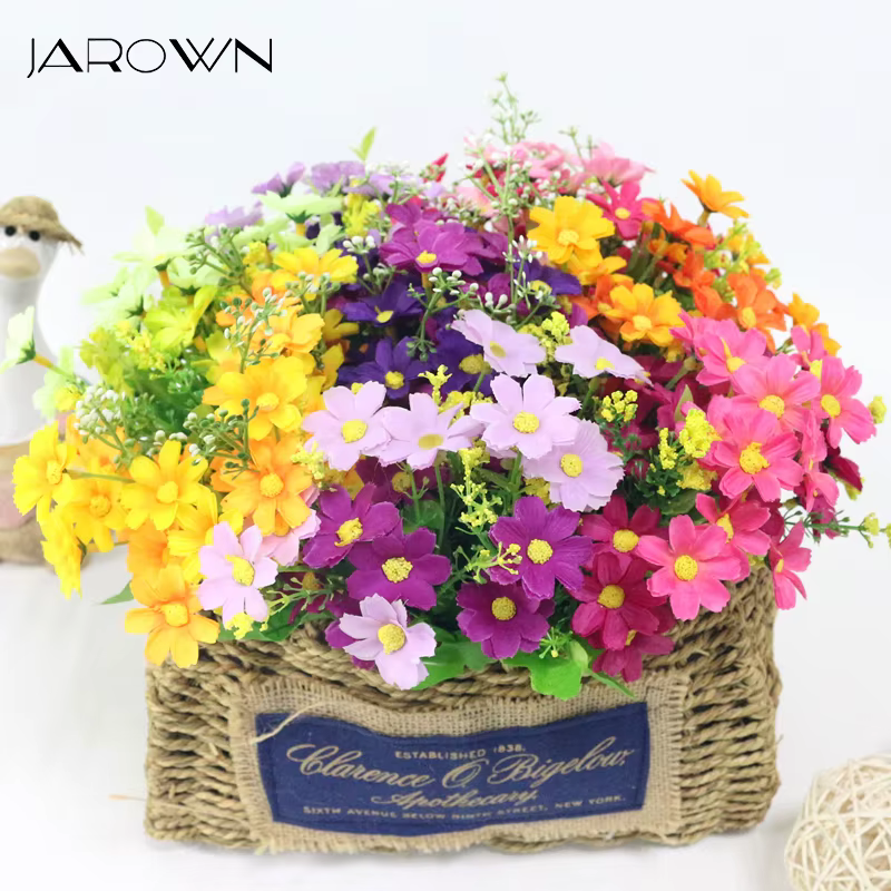 JAROWN Simulation fleur petite marguerite 7 branches Cosmos fausse