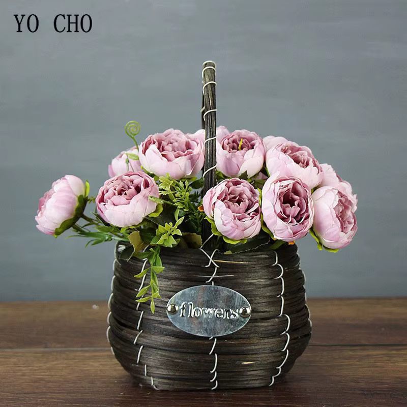 YO CHO 6 têtes/Bouquet de pivoines fleurs artificielles