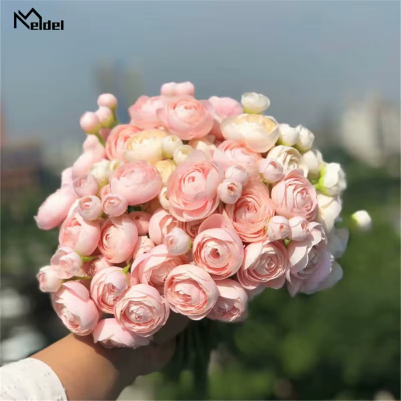Meldel – Roses artificielles Roses blanches en soie