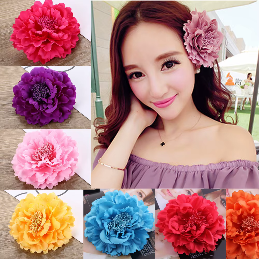 Pince à cheveux fleur rouge de haute qualité pour femmes, accessoires pour cheveux, épingles à cheveux pour femmes, patients, décorations de cheveux de mariage, nouveauté