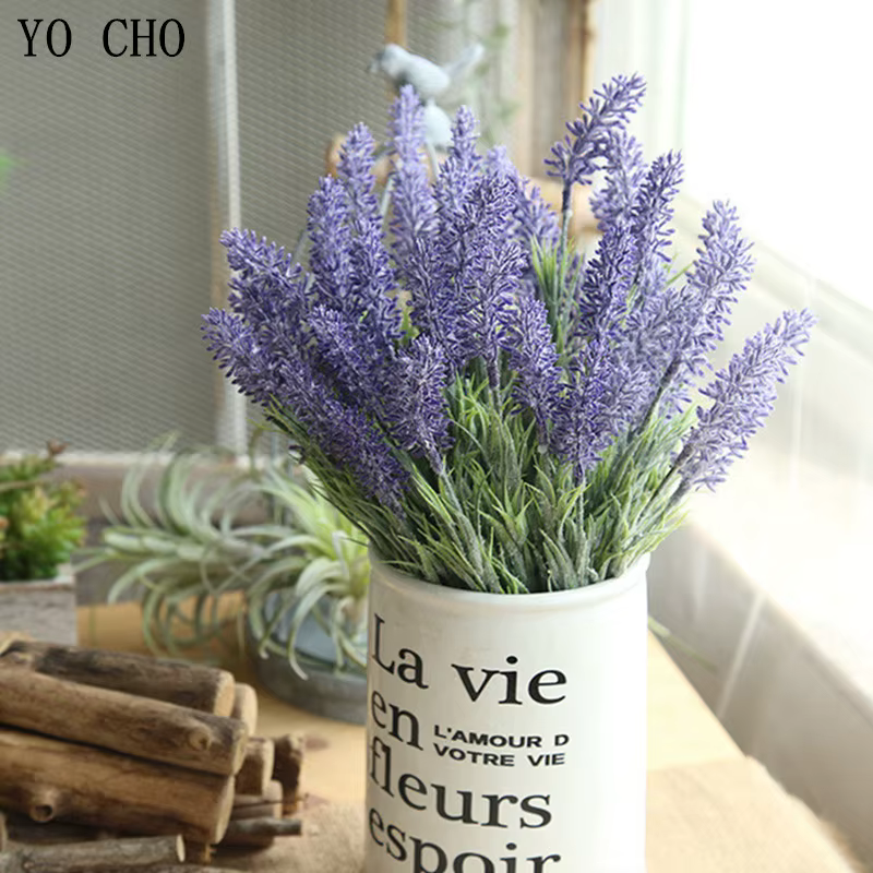 YO CHO – Bouquet de fleurs de lavande artificielles