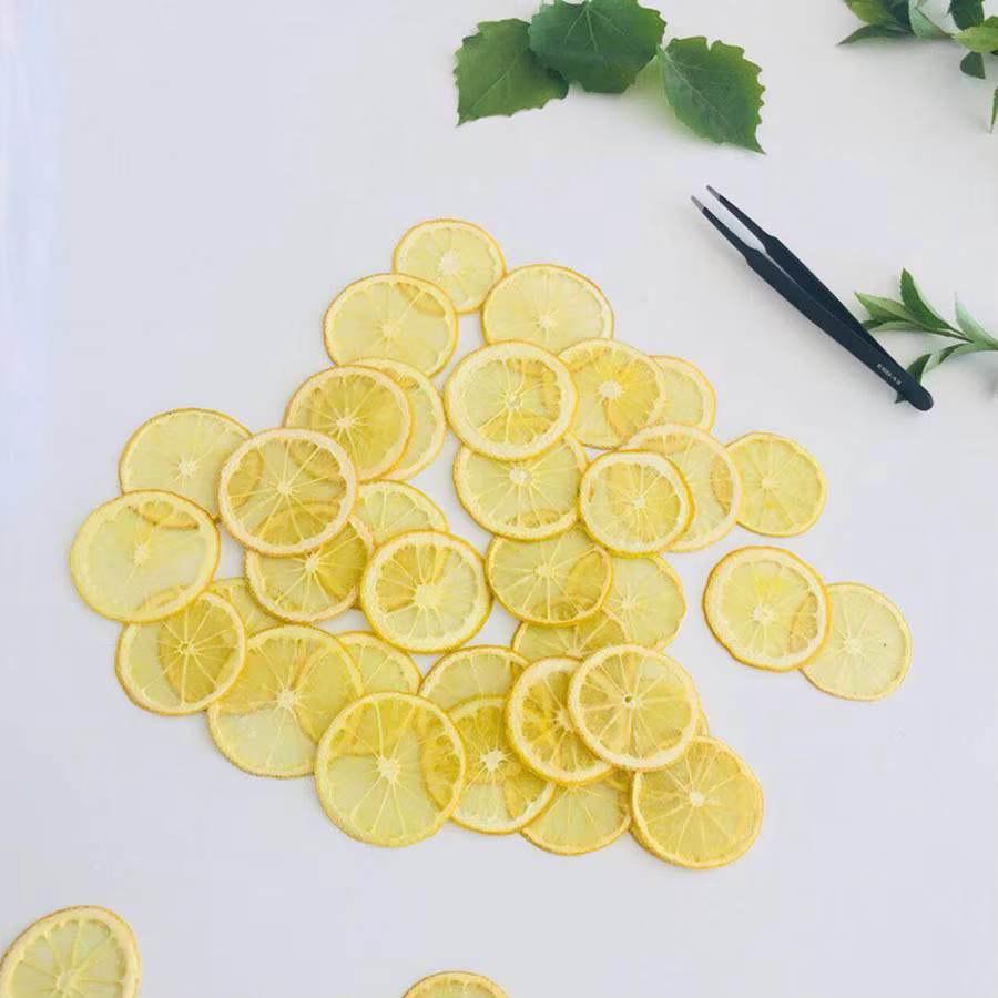 Tranches de citron jaune séchées pressées 3-5cm