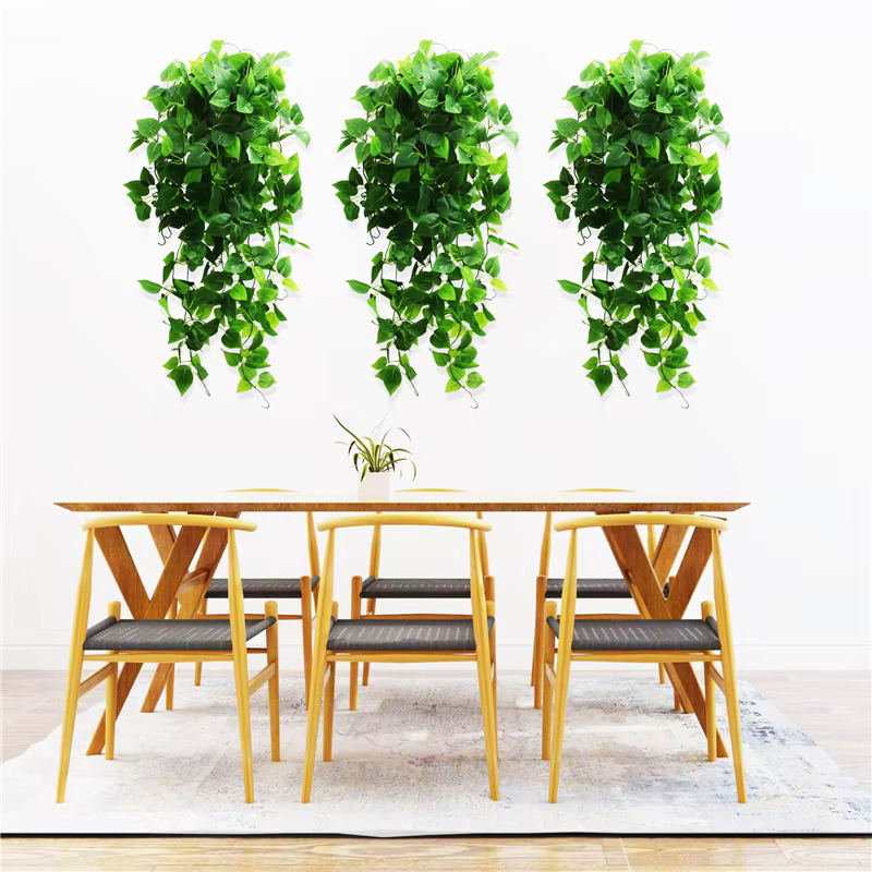 10 pièces plantes suspendues artificielles faux Scindapsus lierre feuilles de vigne mur maison chambre Patio intérieur extérieur décor 1 M/39 pouces en gros XB