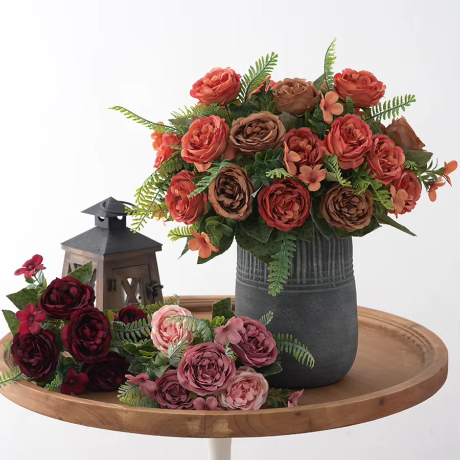 Vases de fleurs artificielles pour la décoration de la maison
