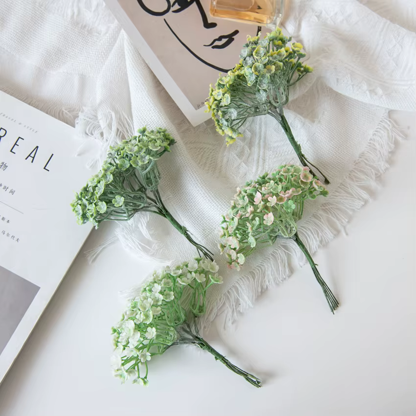 Vase de gypsophile artificiel