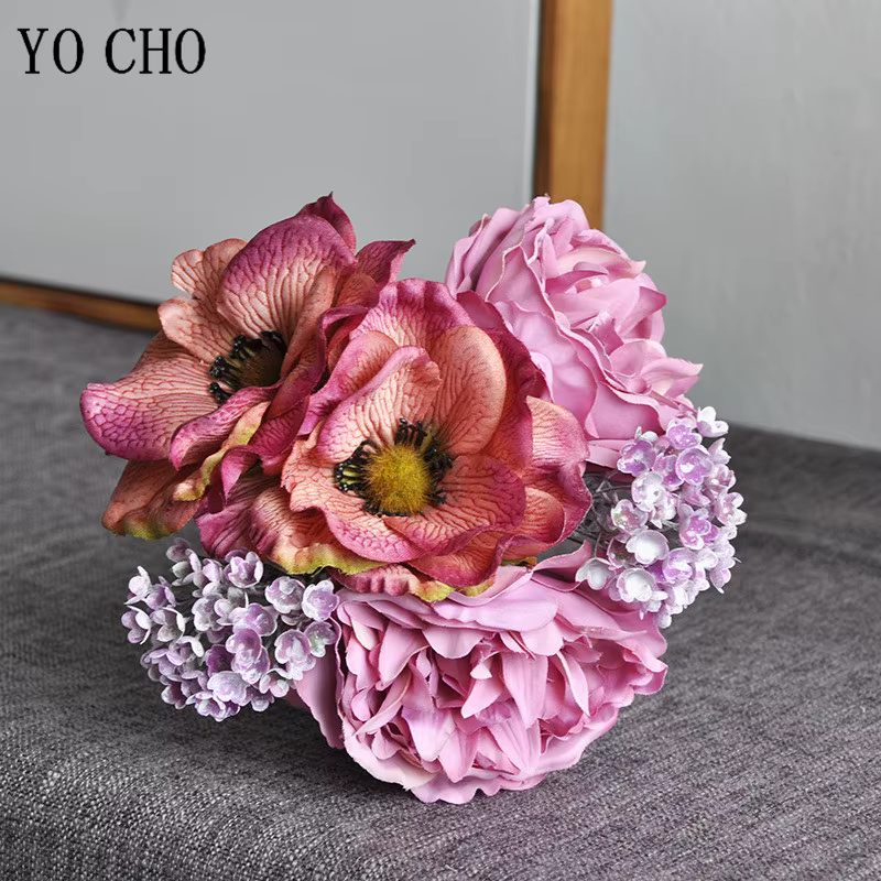 Bouquet de pivoines artificielles