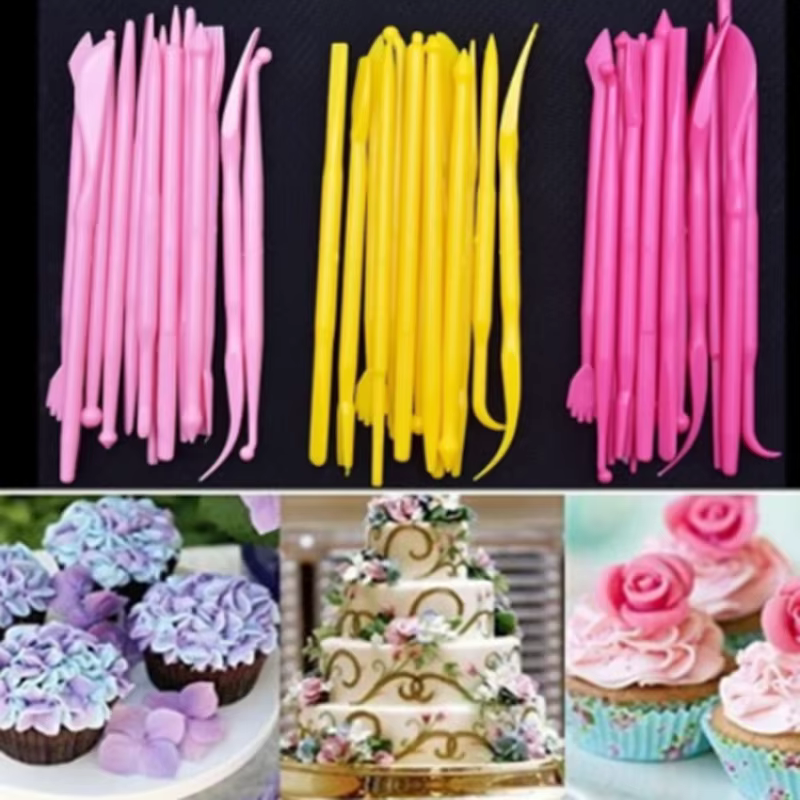 14 pièces/ensemble gâteau sculpté groupe Fondant gâteau sucre fleur Sculpture groupe façonnage cuisson bricolage outils de décoration Gumpaste moules