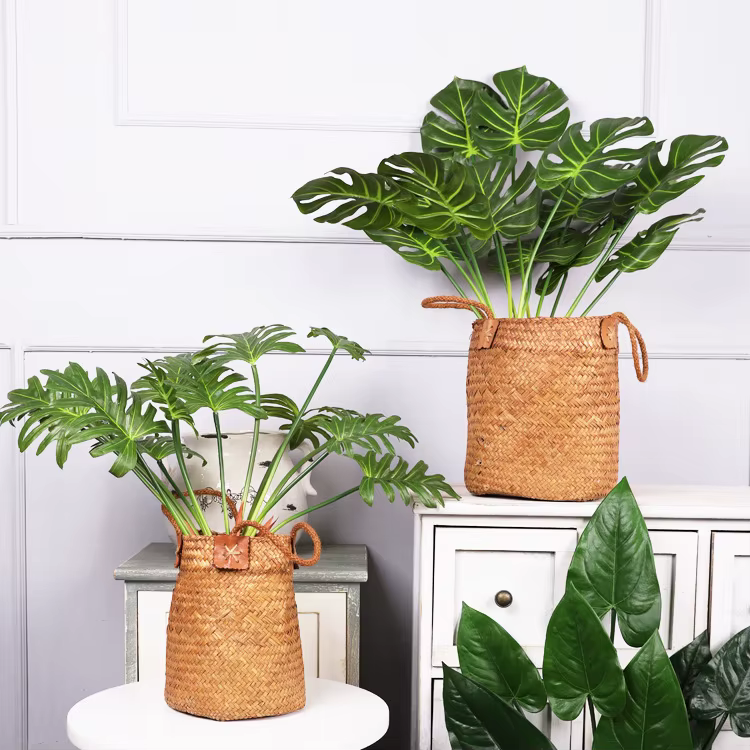Plantes artificielles d'arbre Monstera vert en plastique