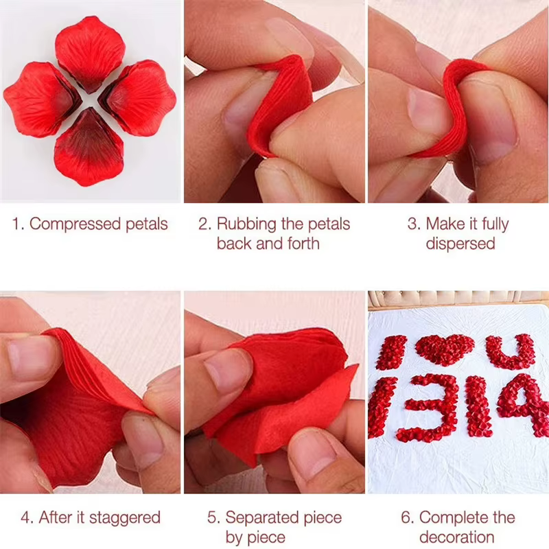 Pétale de Rose colorée artificielle romantique