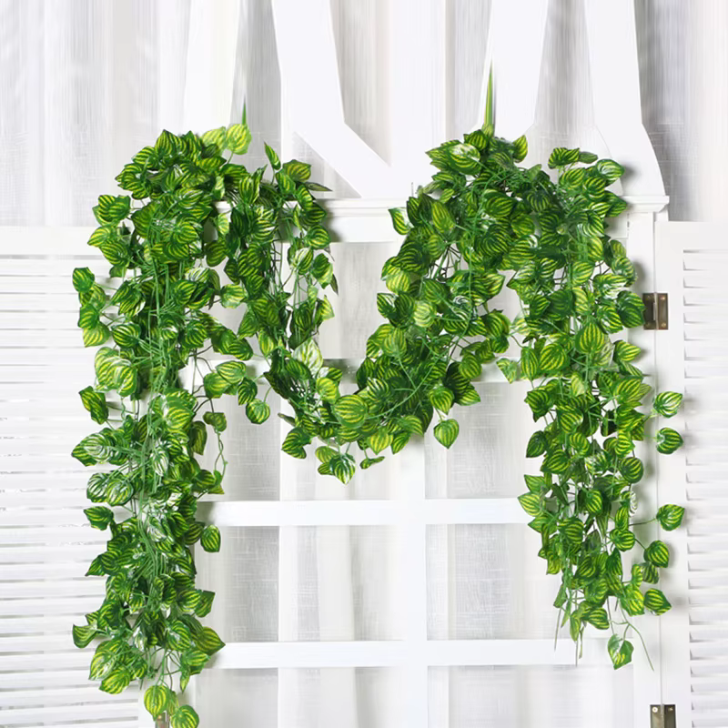 Plante artificielle en rotin