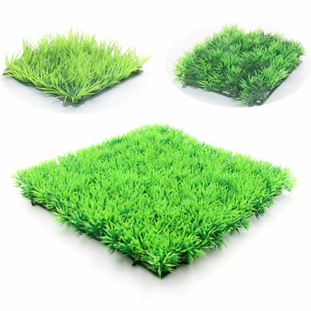 Plante d'herbe verte en plastique ABS artificiel