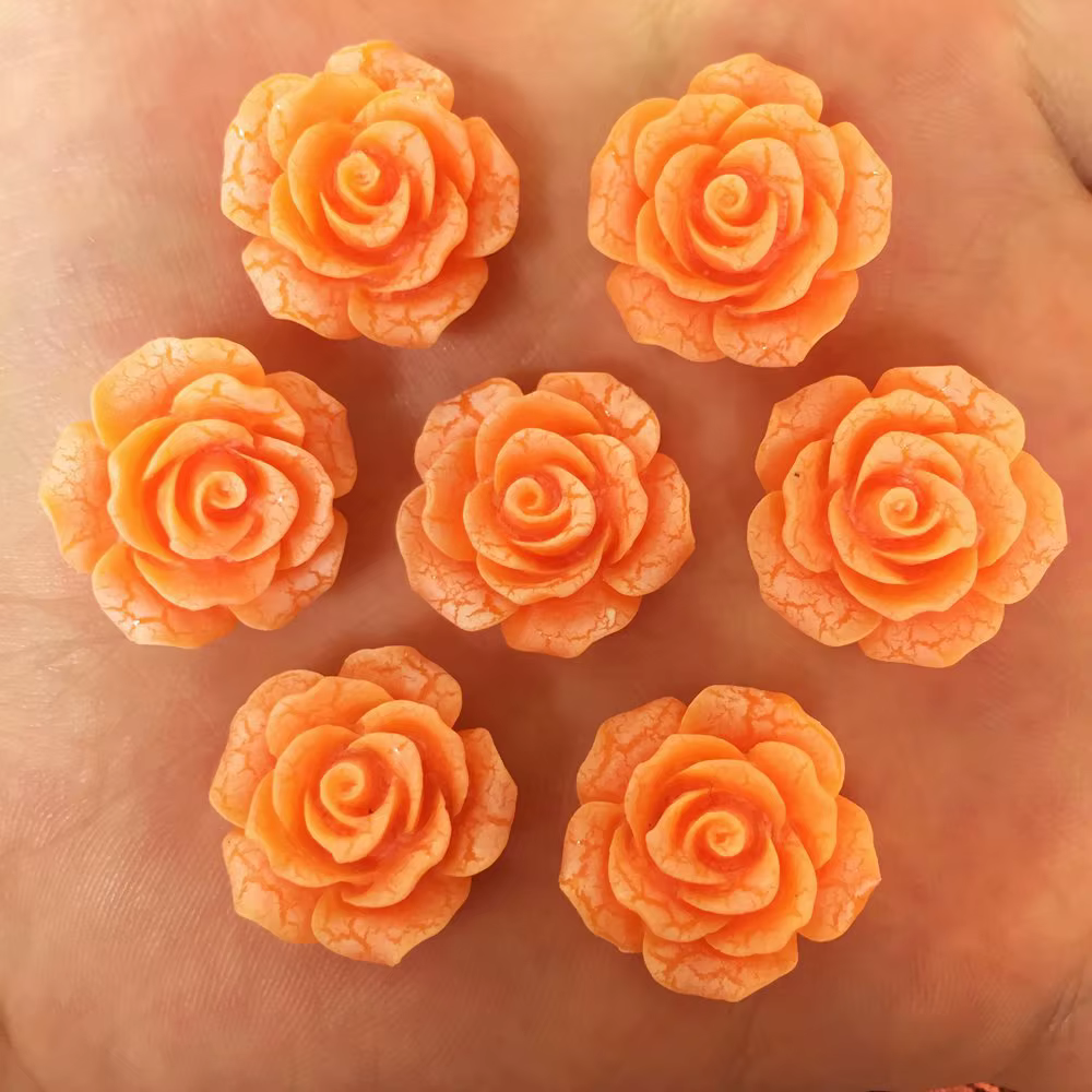 Nouvelle résine Kawaii 20mm fissure fleur dos plat Cabochon pierre 30 pièces Scrapbook bricolage décor maison Figurine artisanat