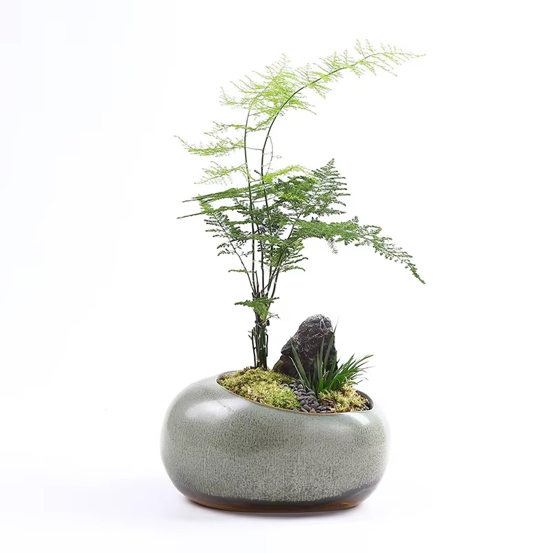 Pot de fleur en céramique rétro