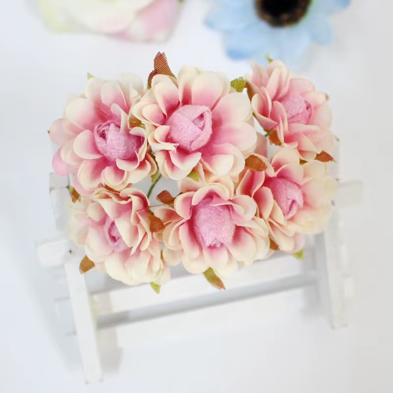 Fleurs de chrysanthème artificielles en velours