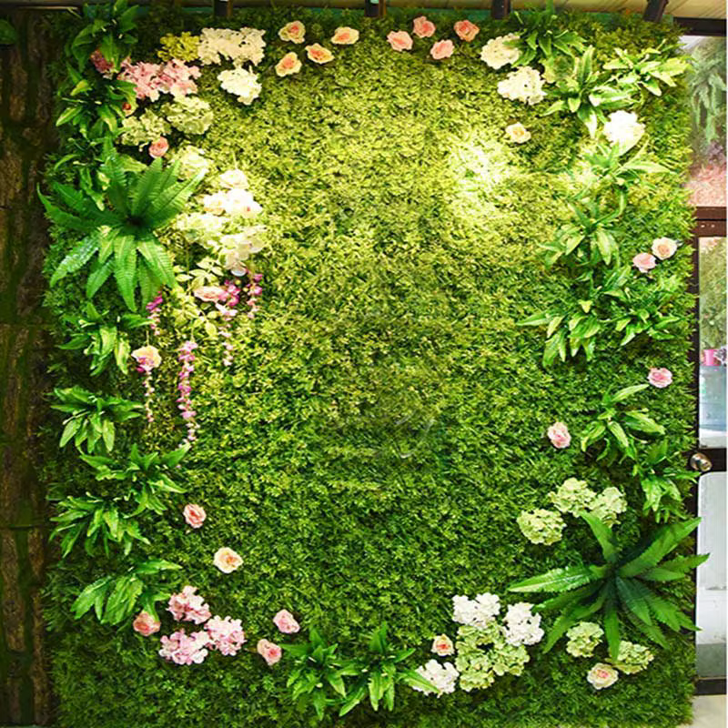 Nouvelle plante artificielle pelouse bricolage fond mur Simulation herbe feuille décoration de mariage vert en gros tapis gazon décor à la maison