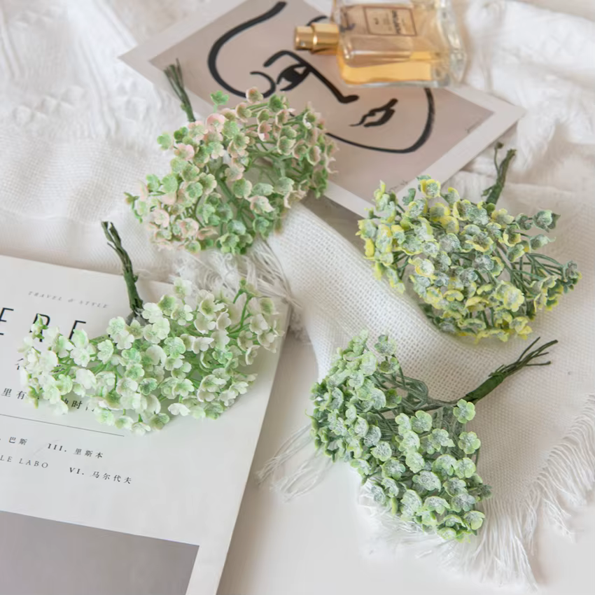 Vase de gypsophile artificiel