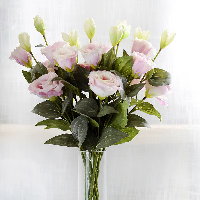 Eustoma-Fleurs artificielles pour fenêtre de maison
