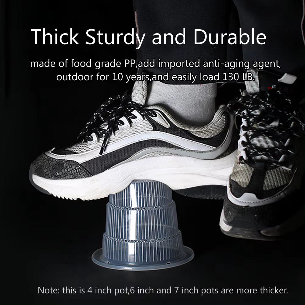 Pots d'orchidées transparents avec colonne d'air