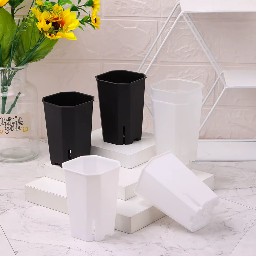 Pot de fleur en plastique à trou latéral