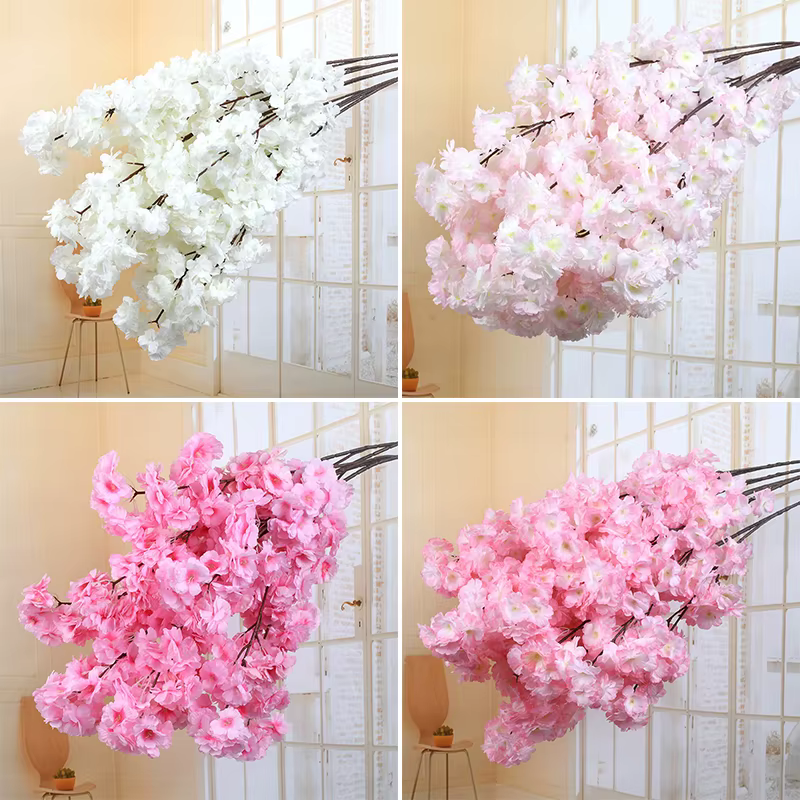 Fleur de cerisier artificielle rose blanc