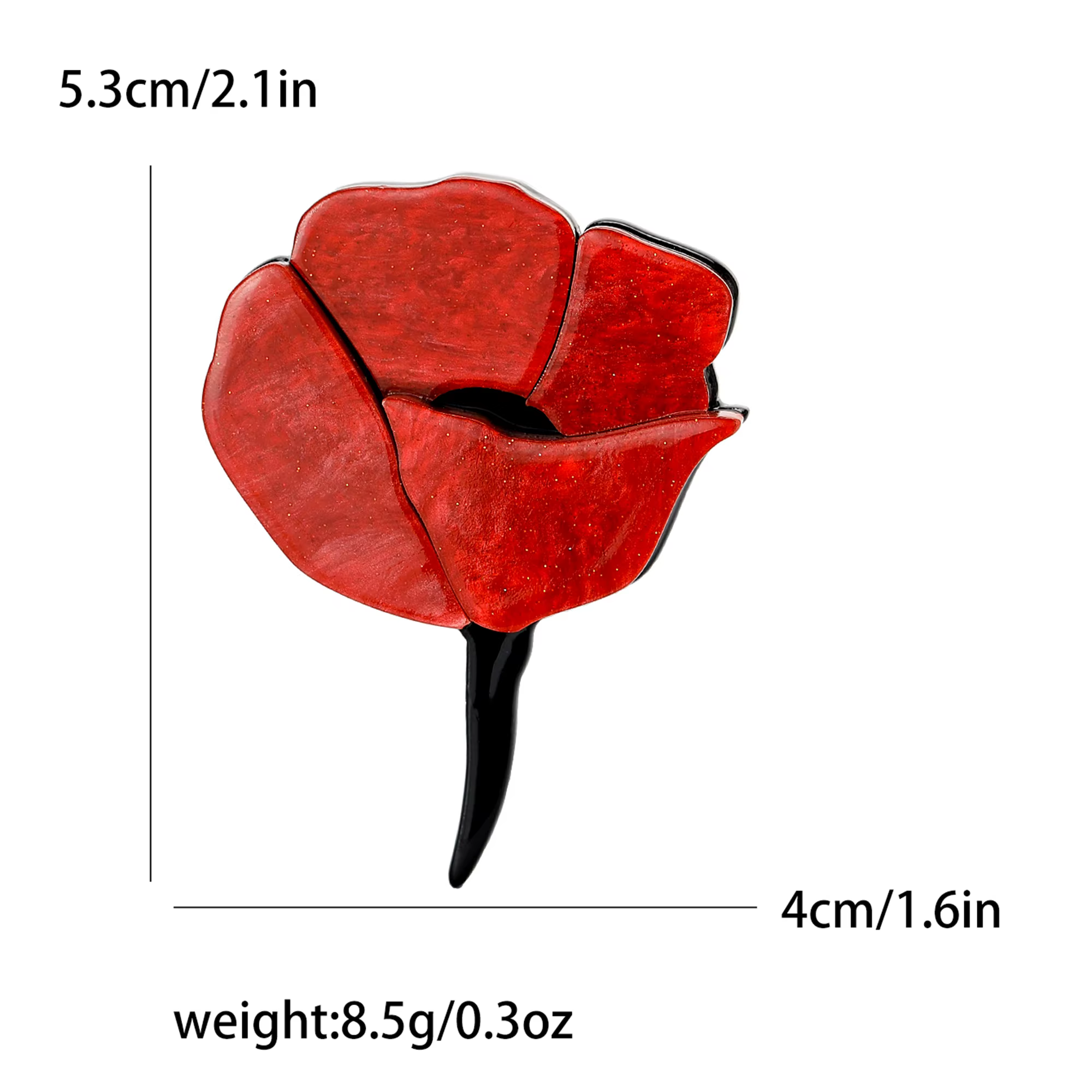 Beaut & Berry luxe acrylique Rose fleur broches pour femmes unisexe plante broches amis fête cadeaux Banquet bijoux accessoires