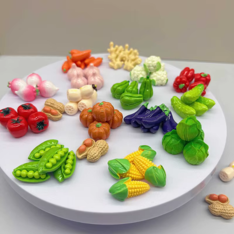 Mini Figurines de légumes 3D en résine