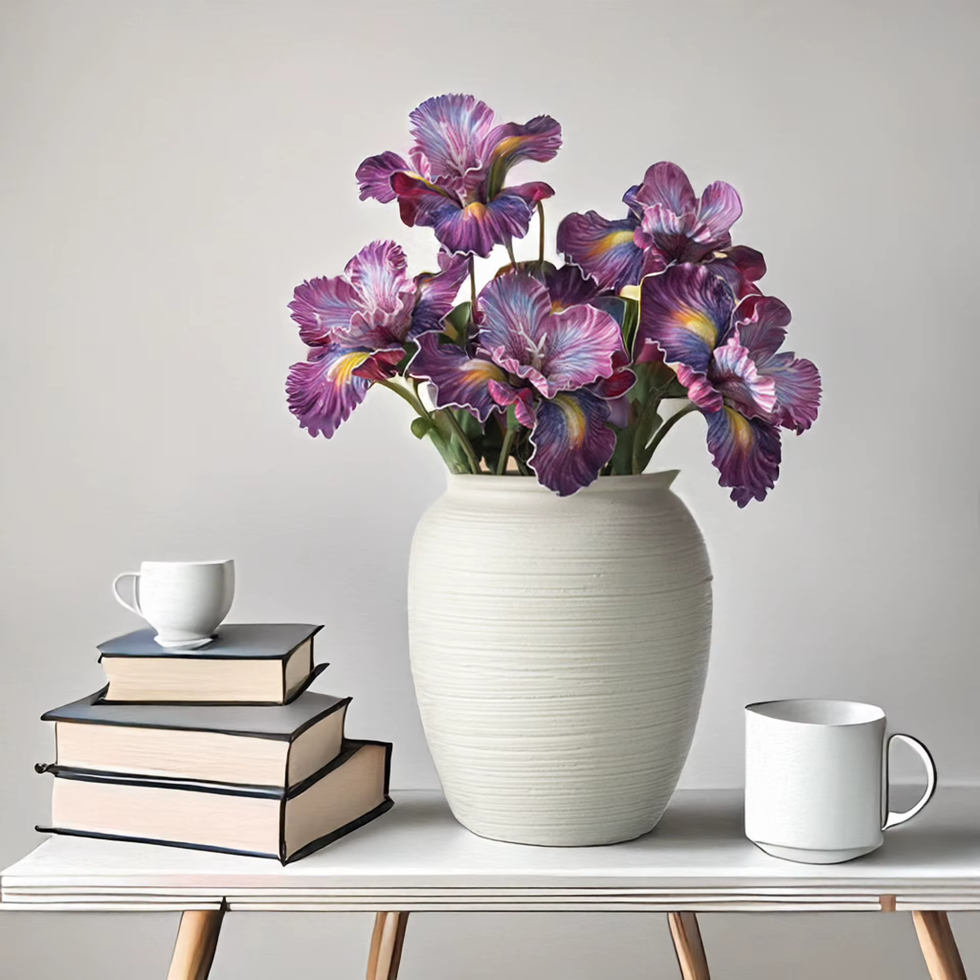 Fleurs artificielles d'iris 18 pouces