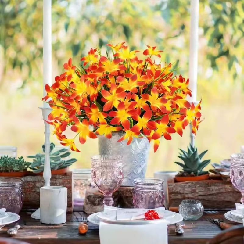 20 pièces de fleurs artificielles en soie