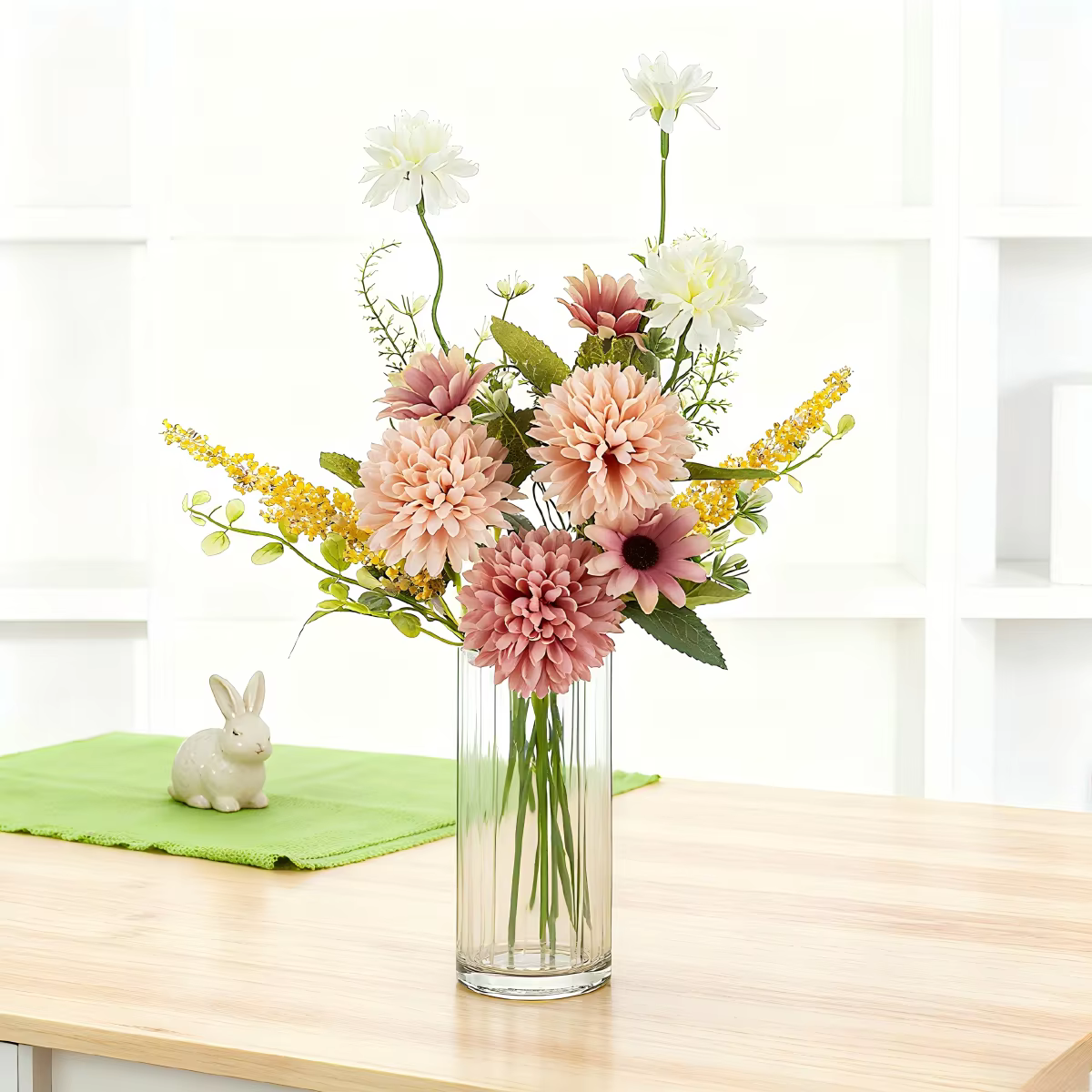 Fleur artificielle en soie Bulbou Chrysanthème Herbe à bulles pour Festival