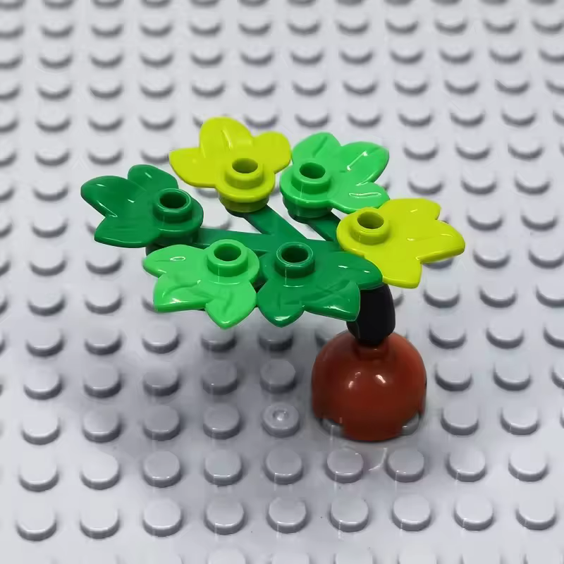 100 pièces MOC 32607 plante plaque ronde 1x1 feuilles citrouille arbre bricolage éclairer briques de construction