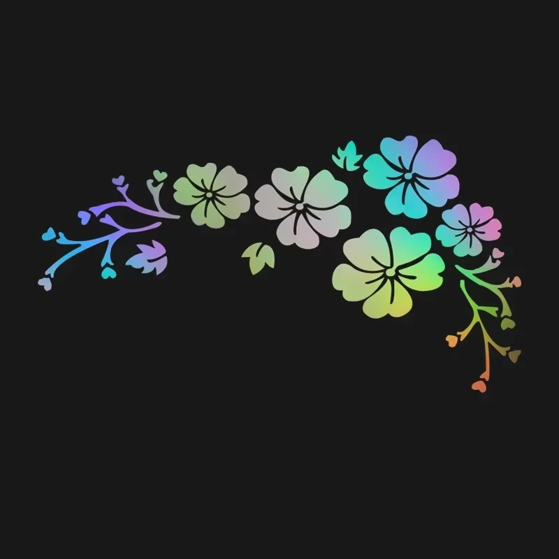 Autocollant de voiture en forme de fleur, en vinyle résistant à l'eau, pour camion, pare-chocs, porte, fenêtre, décor, accessoire de style de voiture