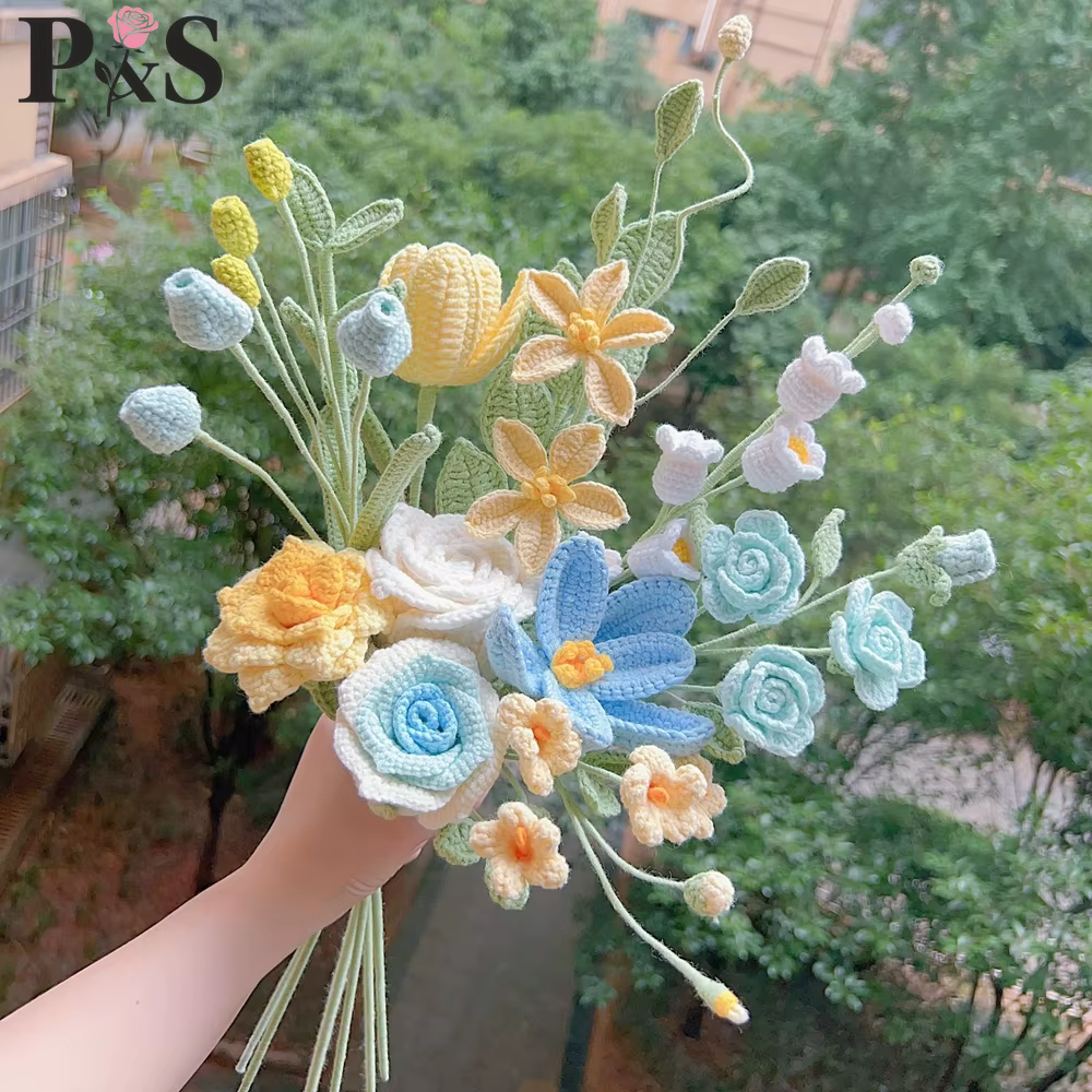 Bouquet de fleurs au Crochet fait à la main