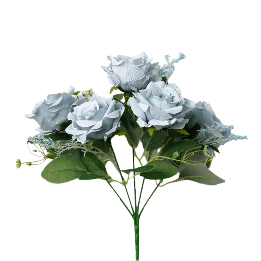 Fleurs artificielles réalistes à 5 têtes